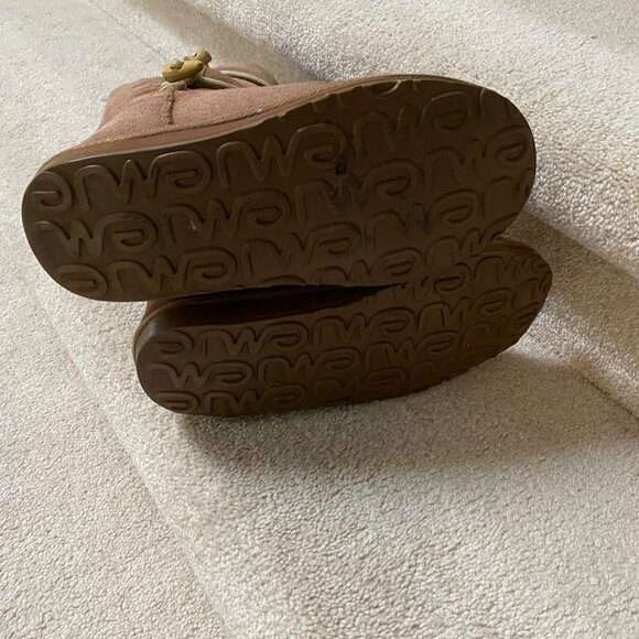 Cognac EMJ Suede Boot Size 8  M  Height Size 7" - Picture 4 of 6